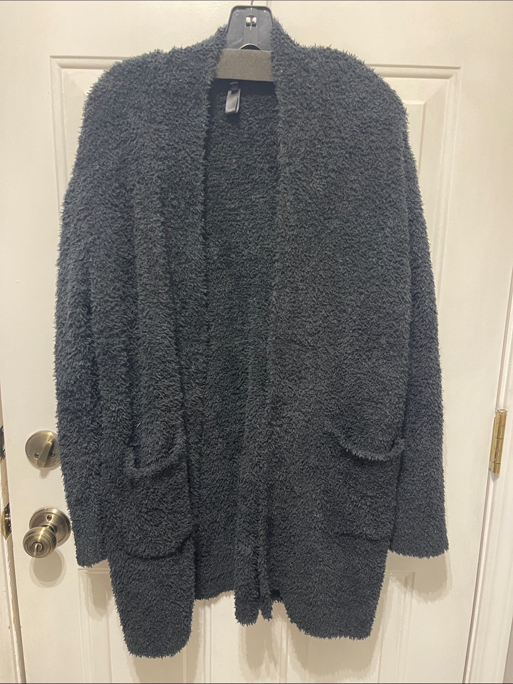 SKIMS $200 Cozy Black Onyx Lounge set Robe + Pants Size L/XL - Picture 3 of 7